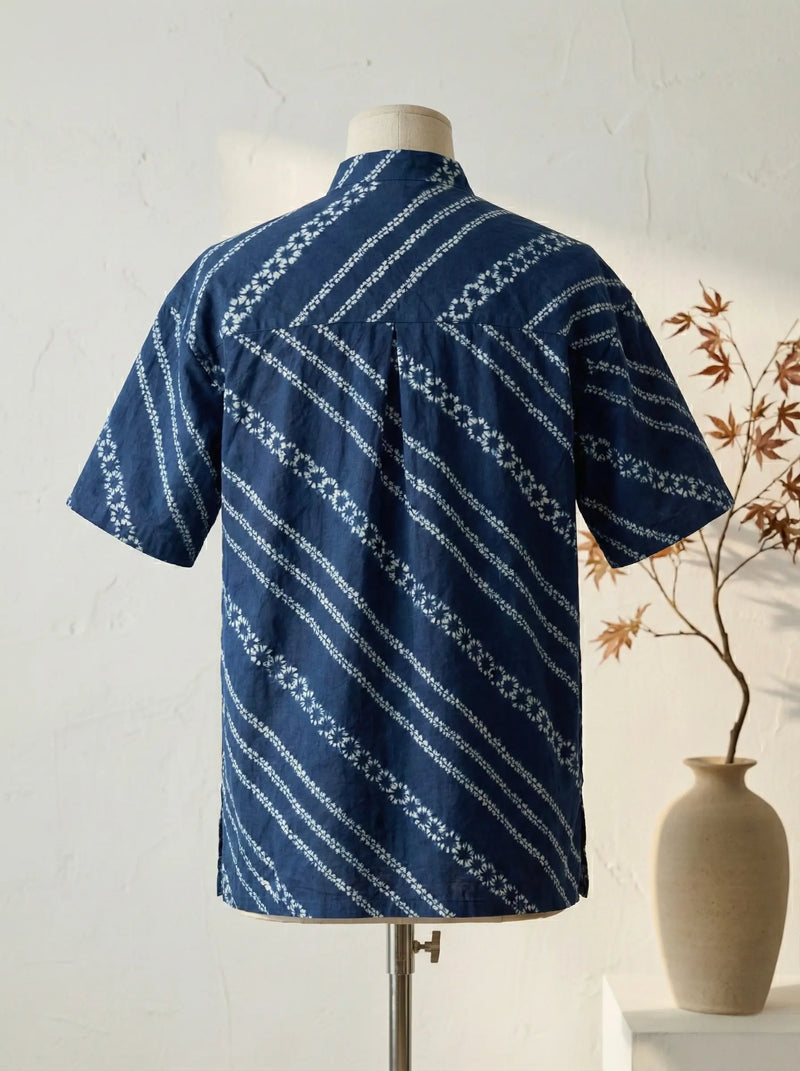 マンダリンTシャツ-絞り-